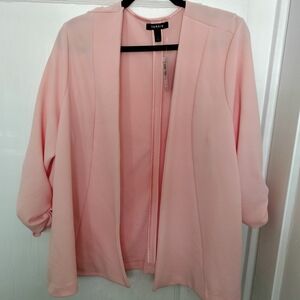 New Torrid 2 Peach Blazer Jacket 3/4 Sleeves Plus Size 2X